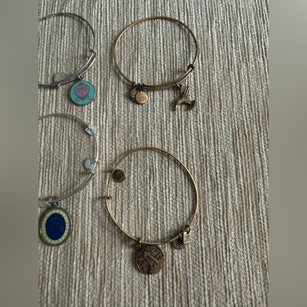 Lot of 11 Assorted Alex And Ani Bracelets Silver And Gold Tone - Picture 2 of 6